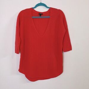 Express Sweater Salmon with Dropped Shoulder Work or Weekend Size Medium